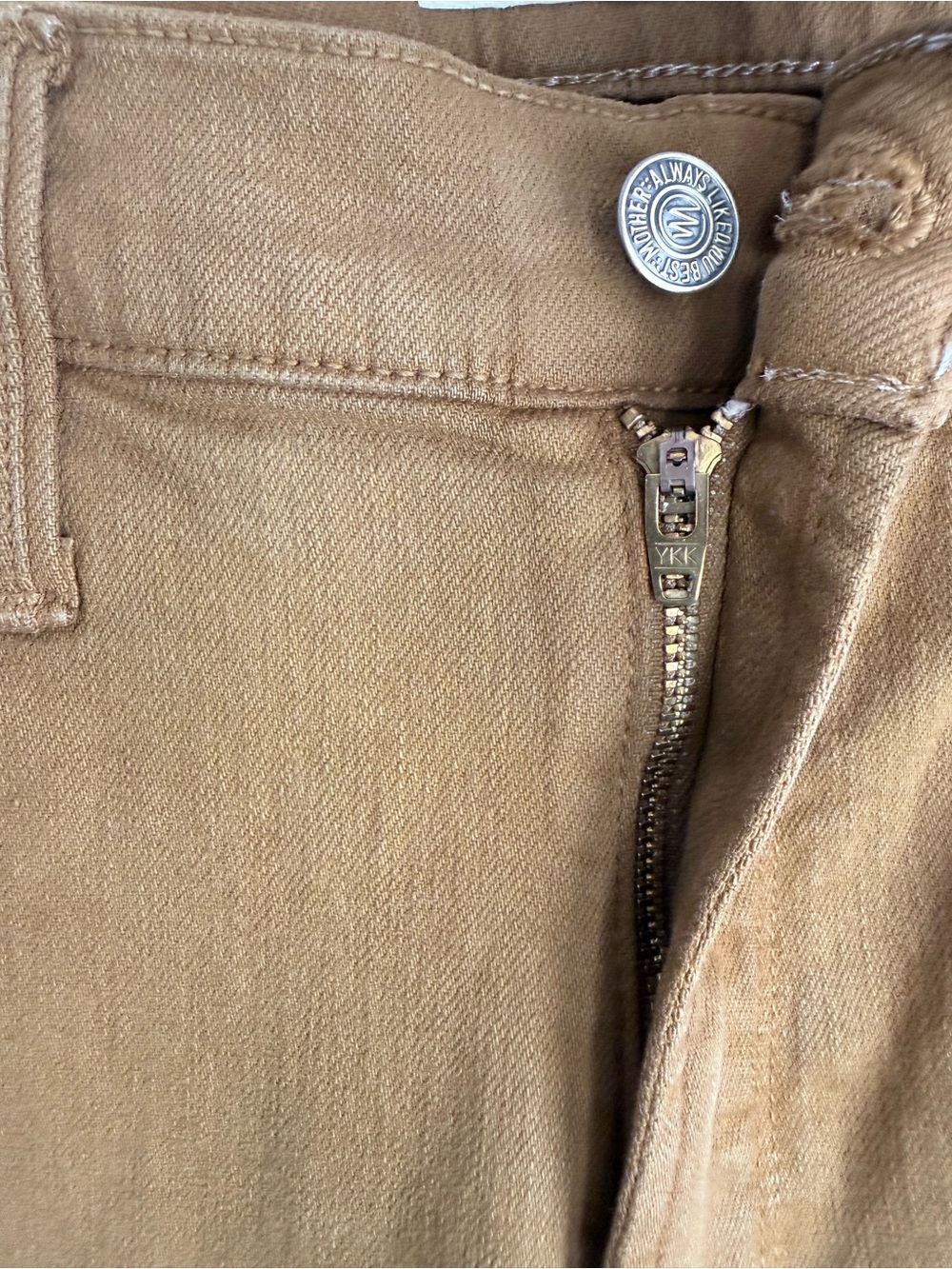MOTHER Mid Rise Dazzler Ankle Fray Tapenade Brown Olive Jeans 27 NWOT - Picture 7 of 16
